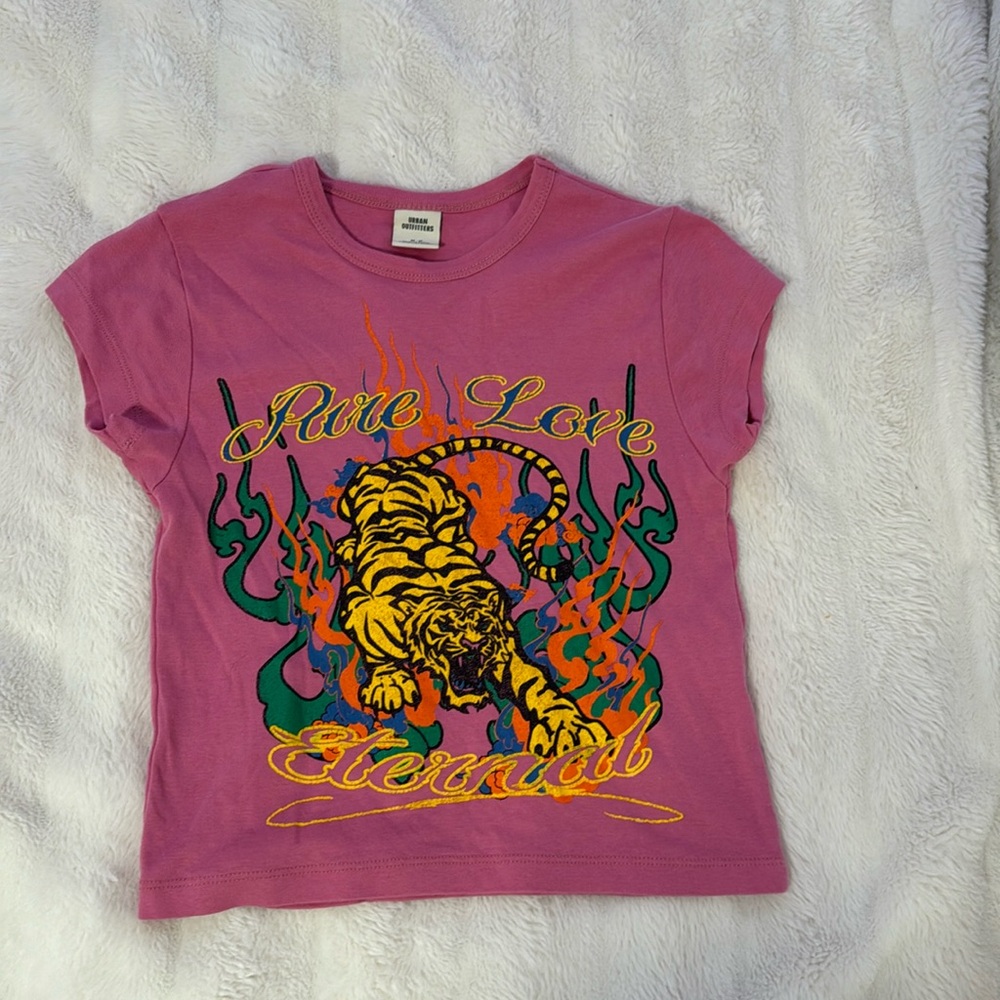 Urban Outfitters Pure Love Tiger Baby Tee - Size Medium